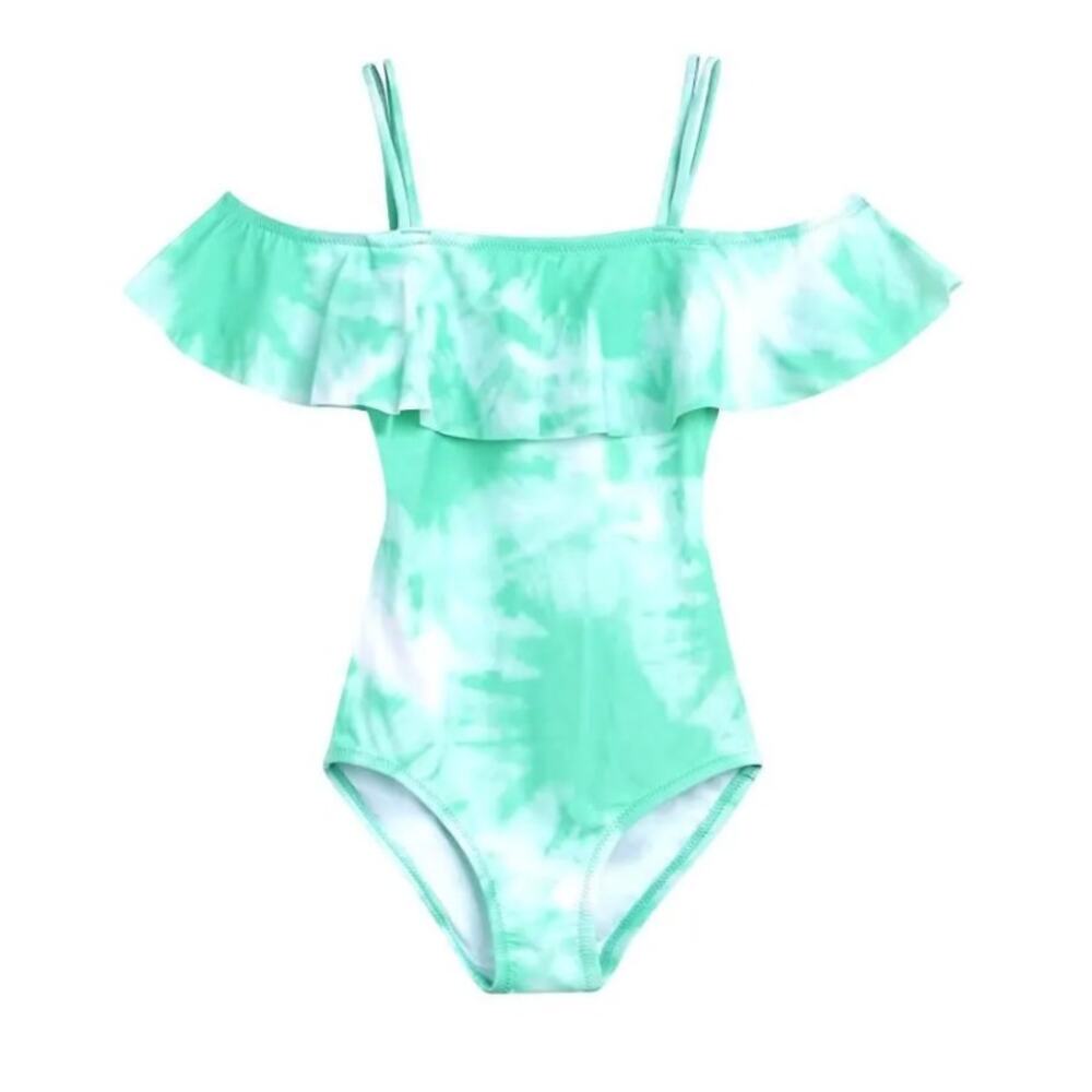 Kanu Surf Girls' UPF 50+ Beach Sport Off Shoulder One Piece Swimsuit Size 10/12